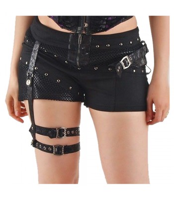 Women Black EMO Fashion Gothic Short 